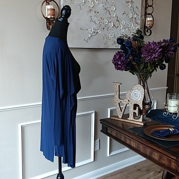 Vince Camuto Emma Open Front Blue Cardigan. Size M - Picture 10 of 17